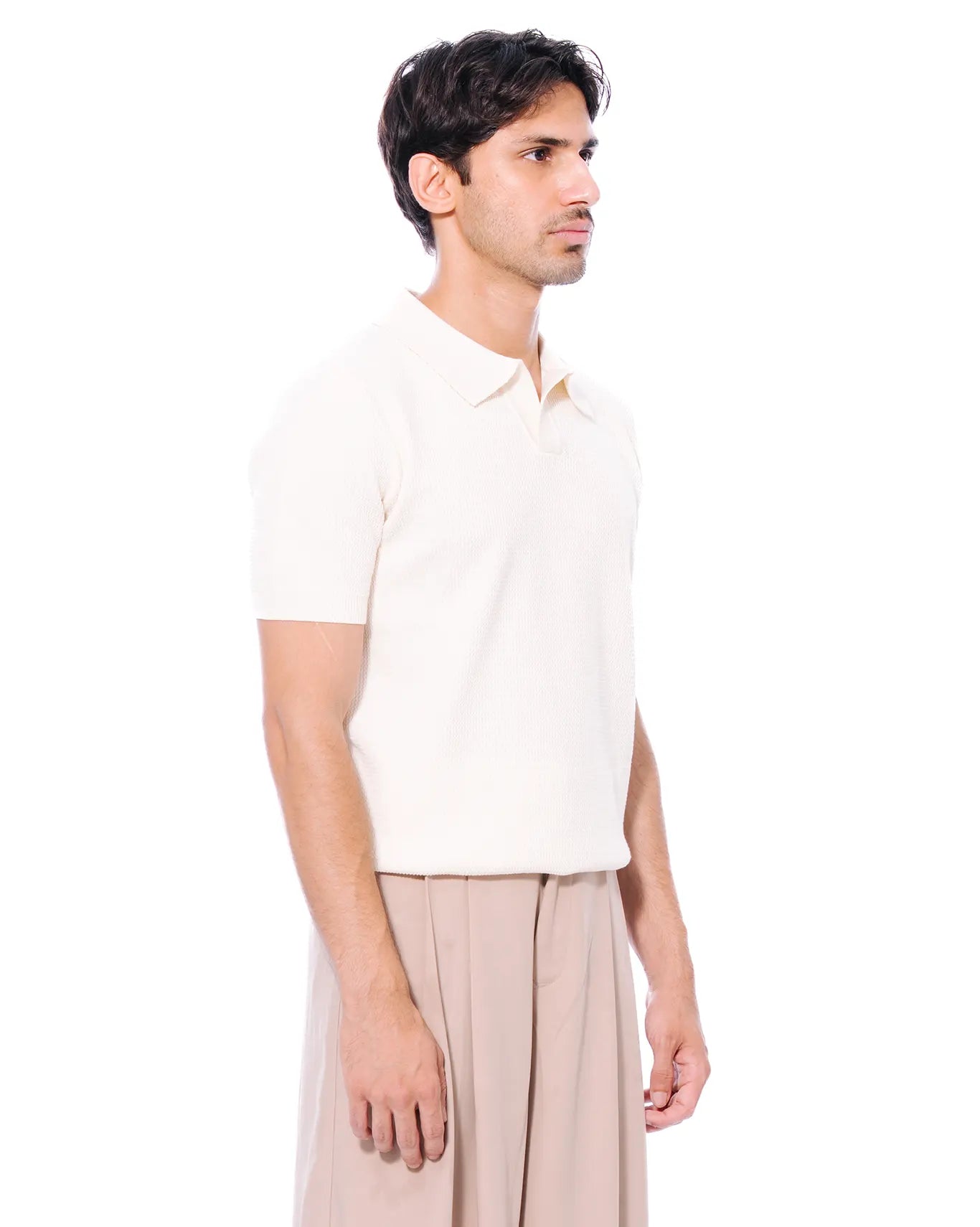 Koyo Cream Textured Polo Cult Store PK