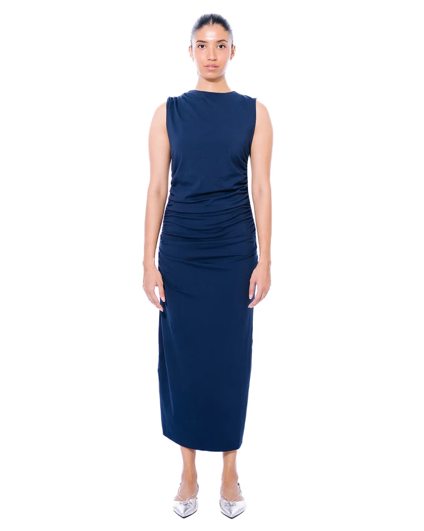 Koyo Navy Pleated Dress Cult Store