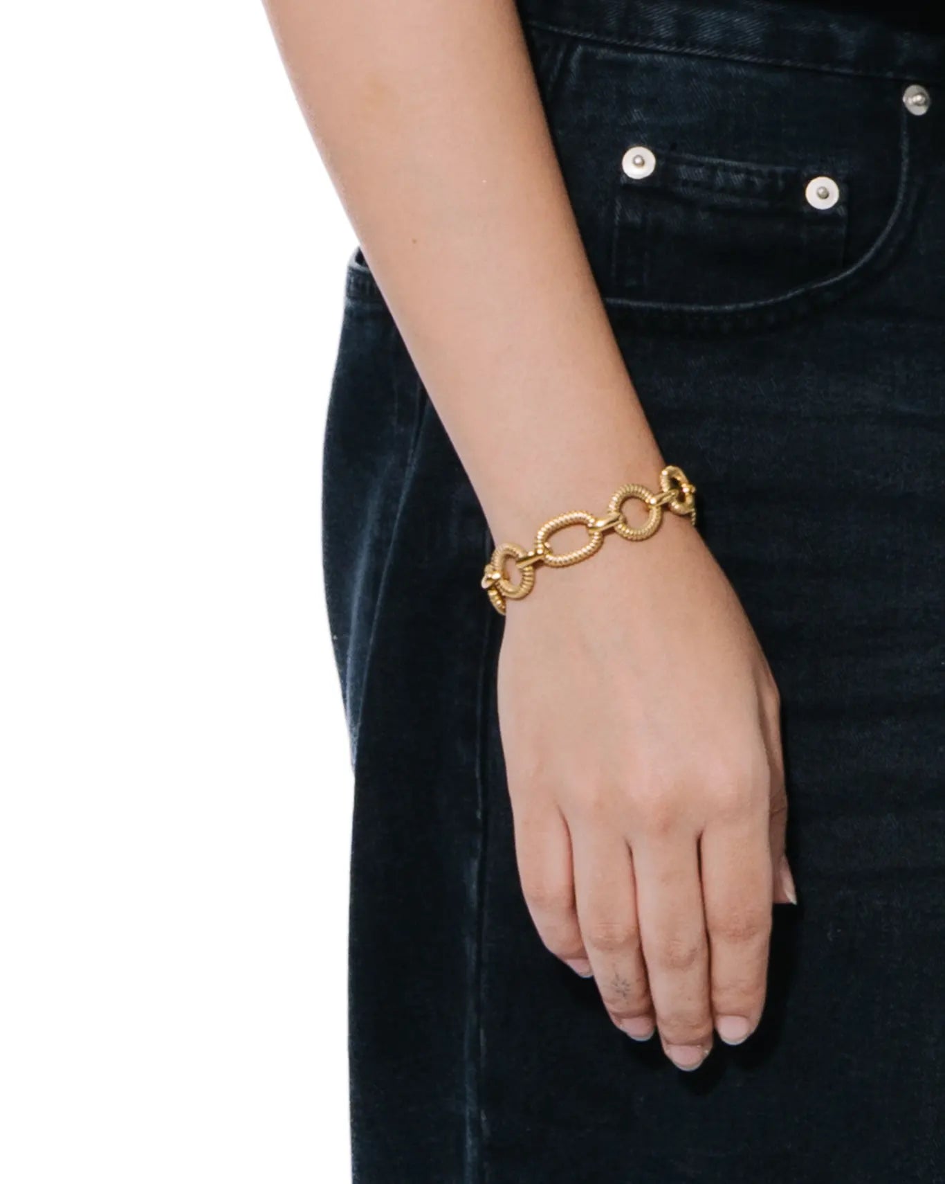 Mish and co Gold Bold Braided Bracelet cult store karachi pakistan women jewelry