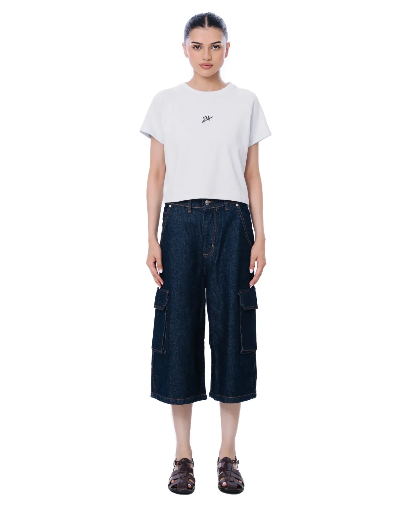 Naqees Bit Blues Denim Shorts