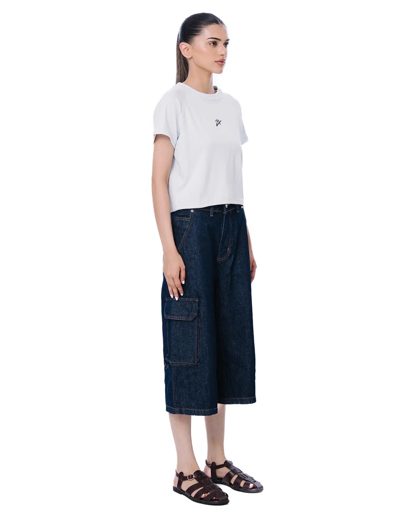 Naqees Bit Blues Denim Shorts
