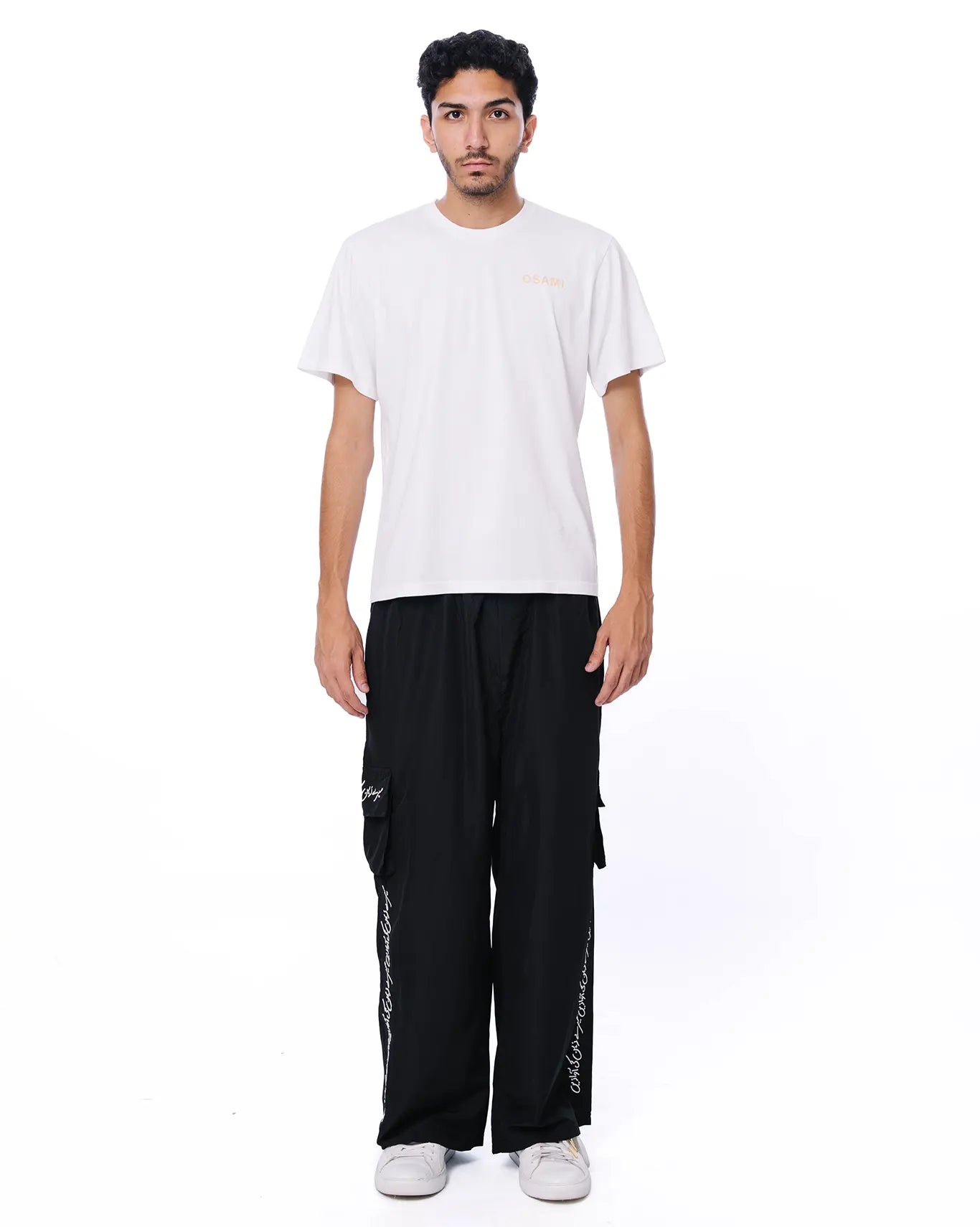 Naqees Black Parachute Trousers cult store unisex