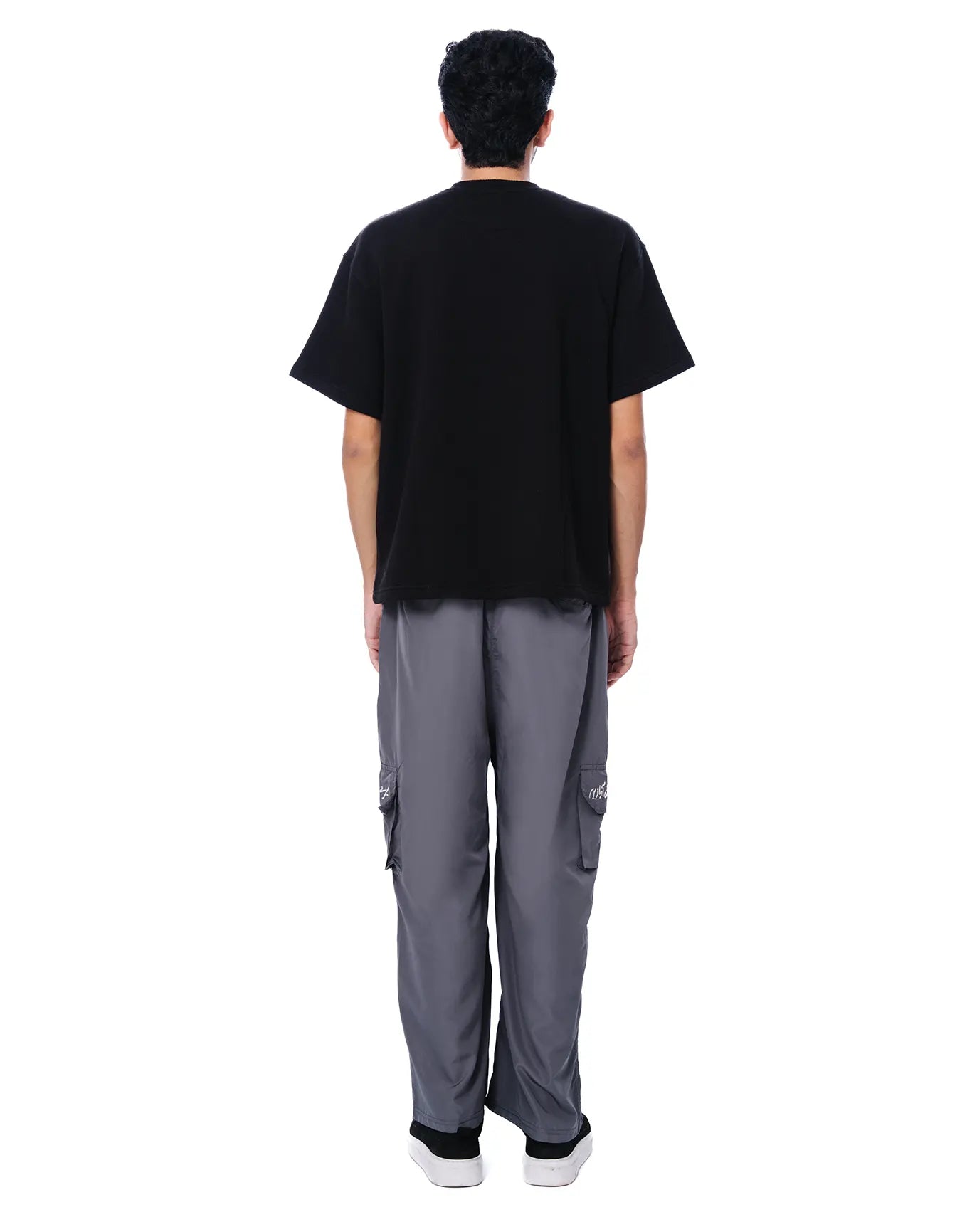 Naqees Grey Parachute Trousers