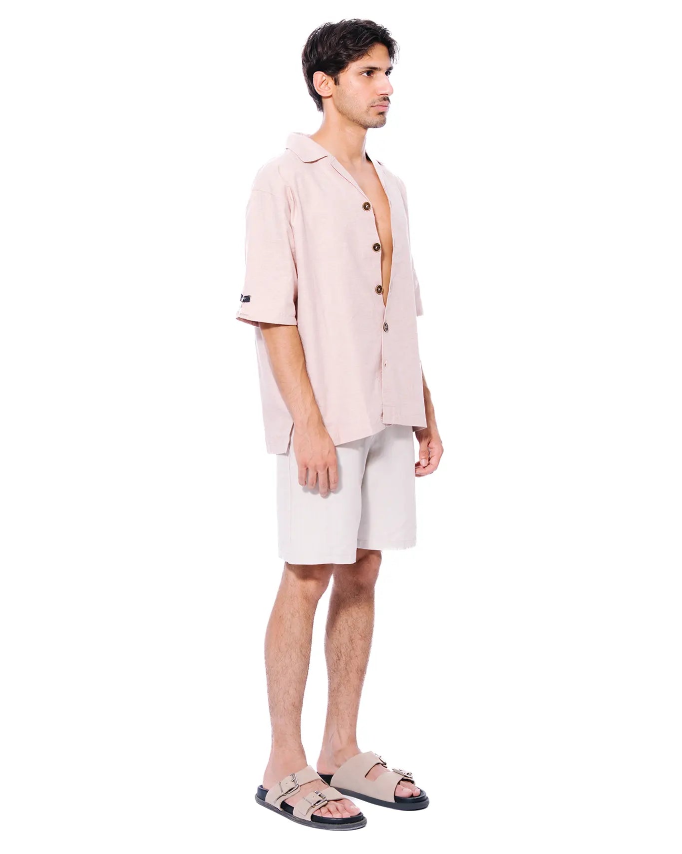 Naqees Peach Button Down Shirt Cult Store Khi