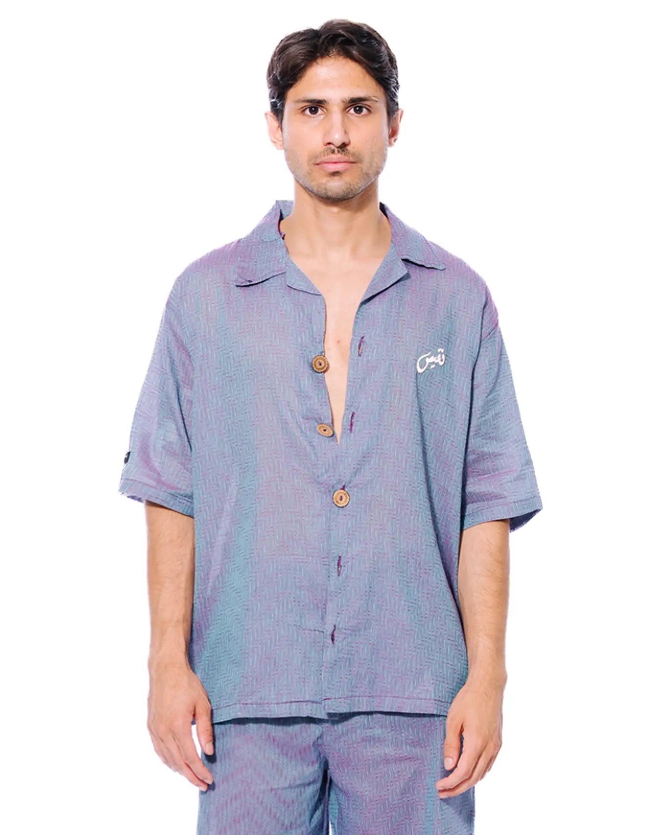 Naqees Purple Button Down Shirt Cult Store