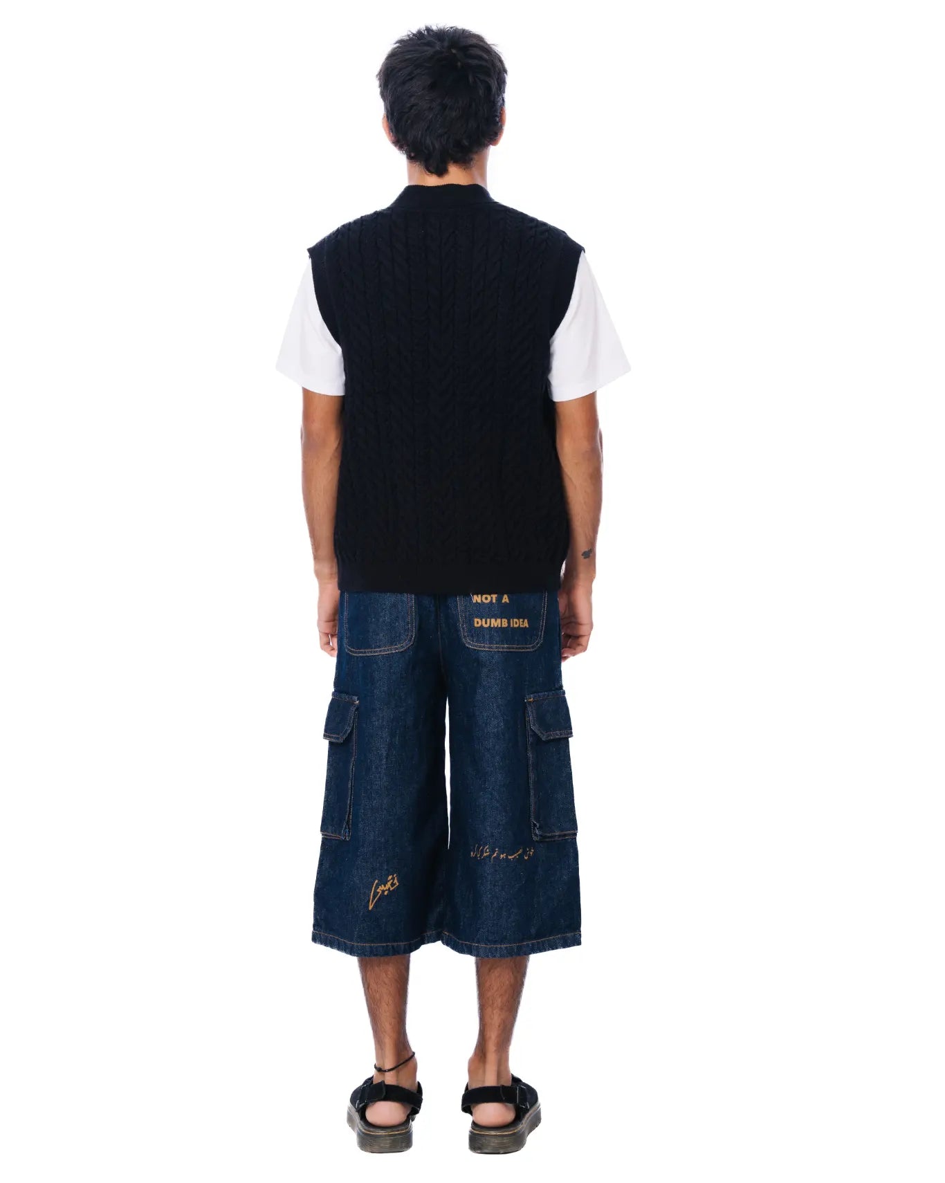Osami Black Loverboy Ribbed Knit Vest