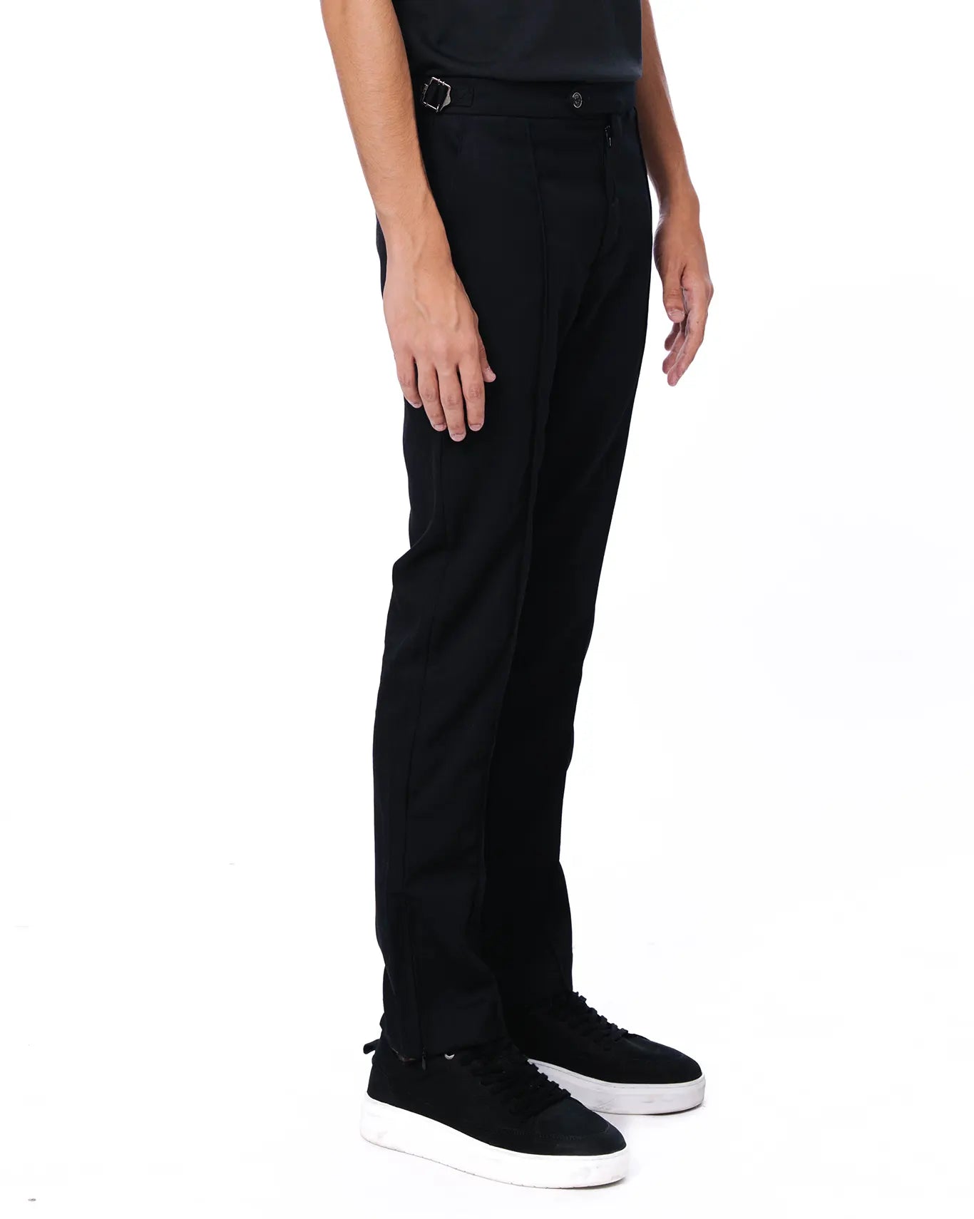 Osami Black Tailored Flair Trousers