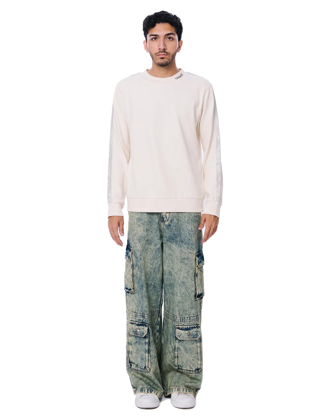 Osami Cream Metallic Accent Jumper