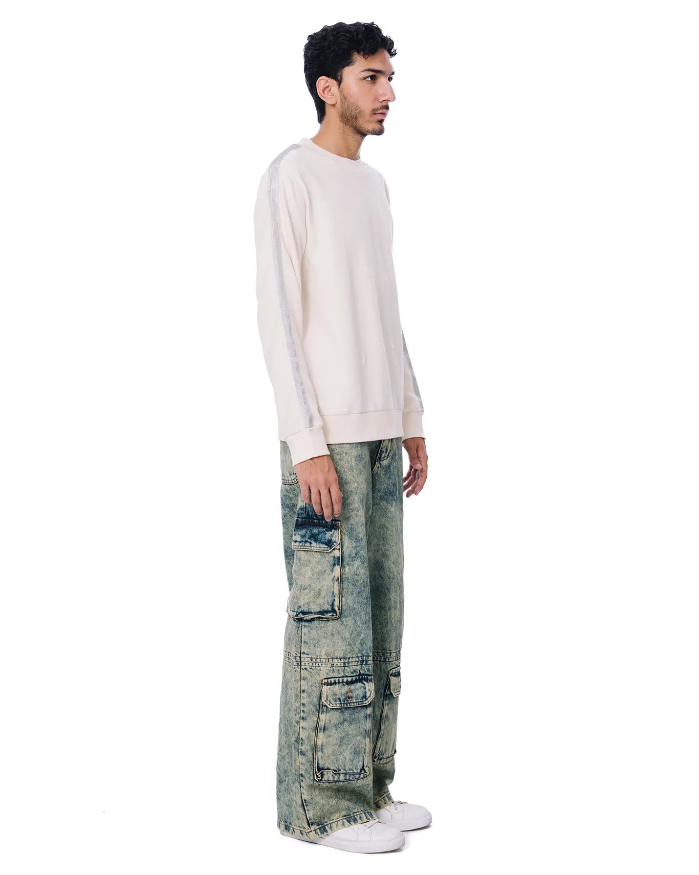Osami Cream Metallic Accent Jumper