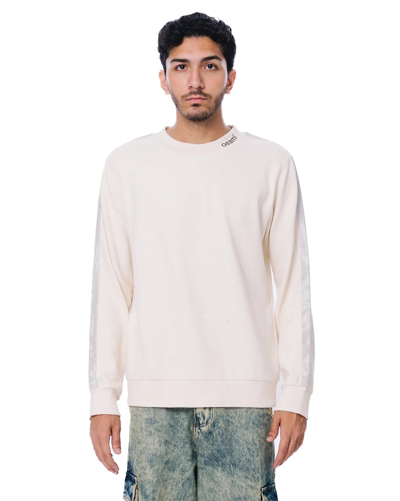 Osami Cream Metallic Accent Jumper