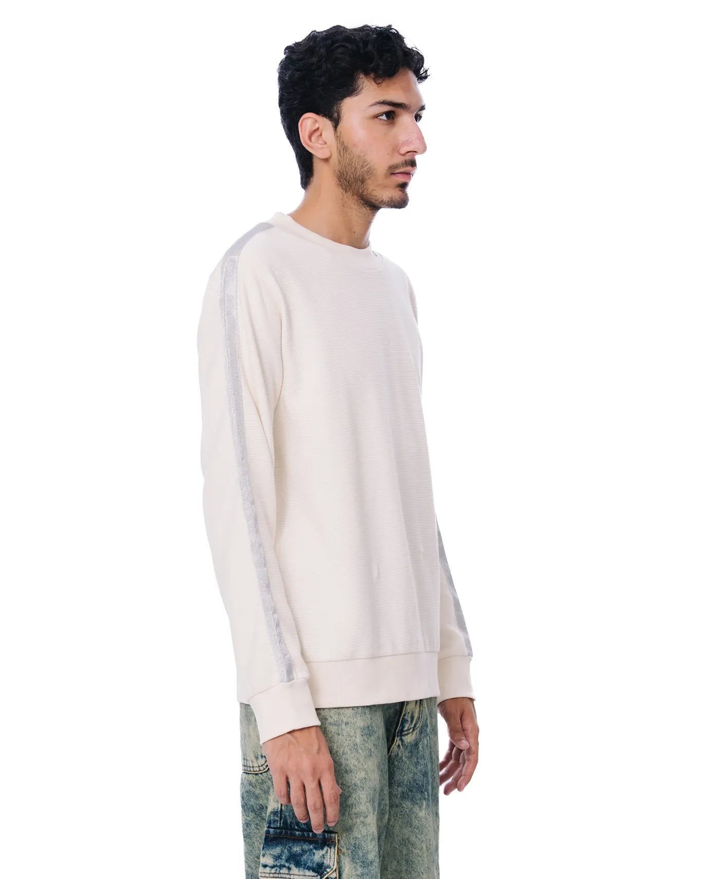 Osami Cream Metallic Accent Jumper