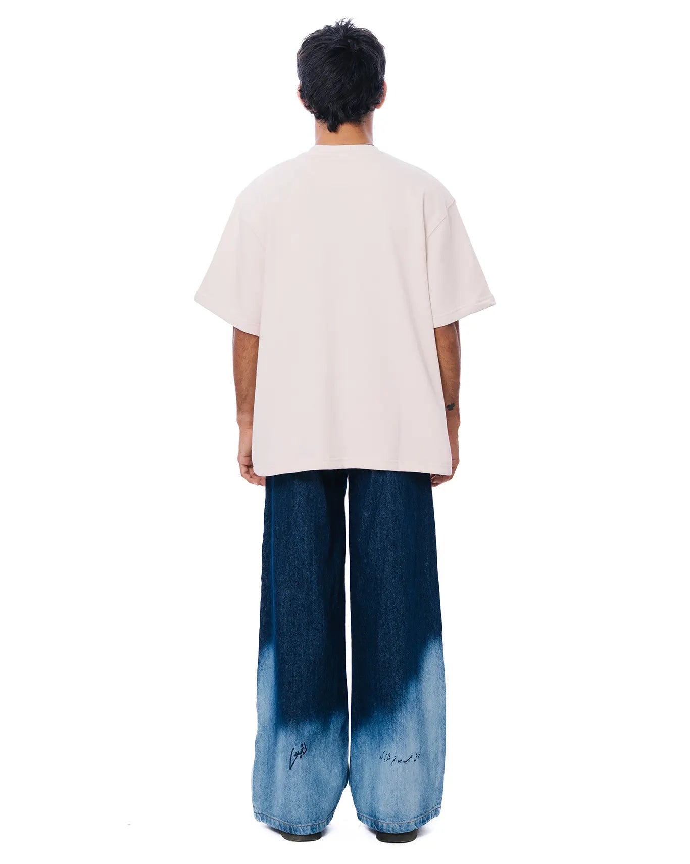 Raa-ay Cream Oversized T-Shirt