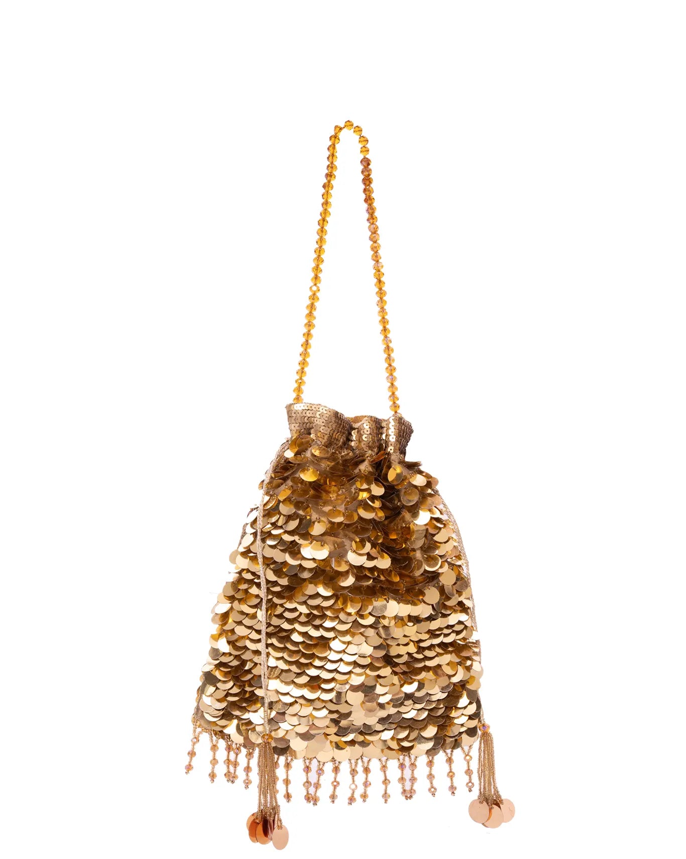 Sitarey Glittery Gold Potli Cult Khi Bags