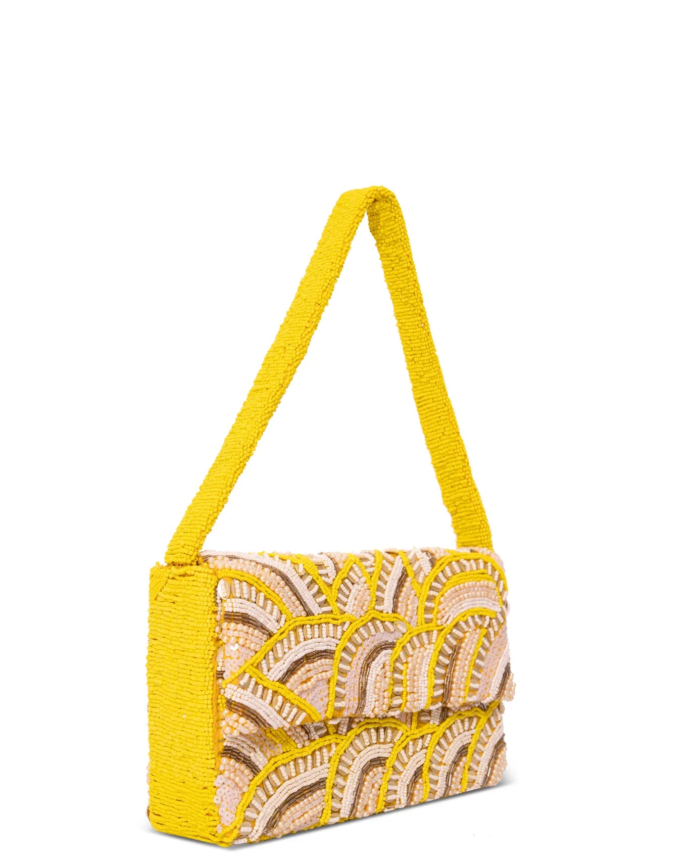 Sitarey Yellow Radiant Arches Box Bag Cult Khi Handbags