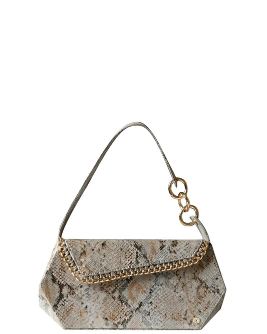 Warp Blue Baguette Whipstitch Smokey Snake Bag