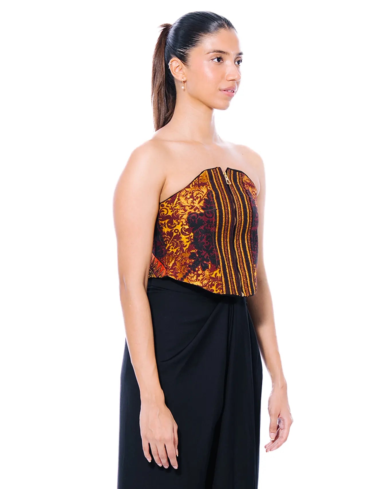 collected xx orange rust corset cult karachi