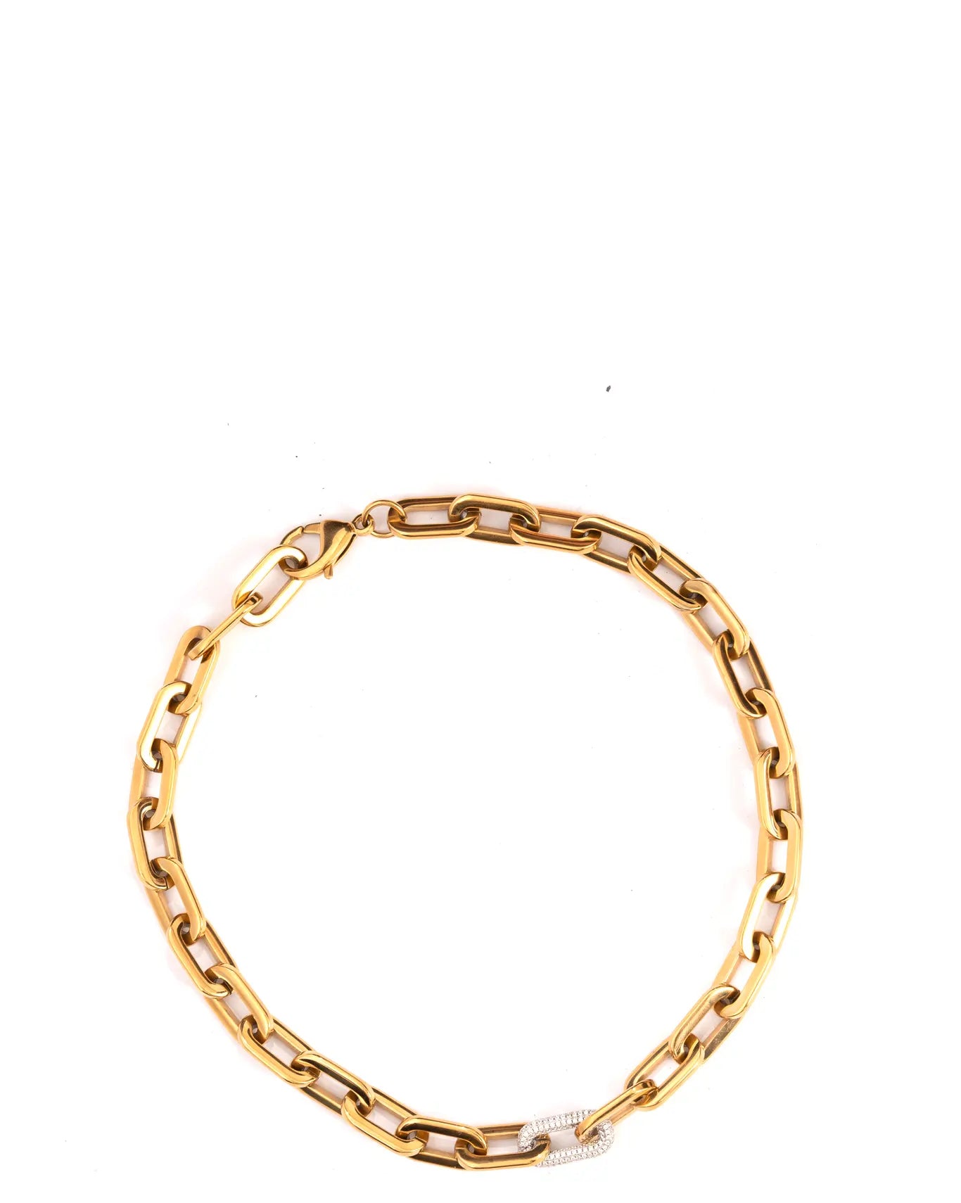 mish & co Gold Bold Paperclip Chain necklace cult store karachi womenswear