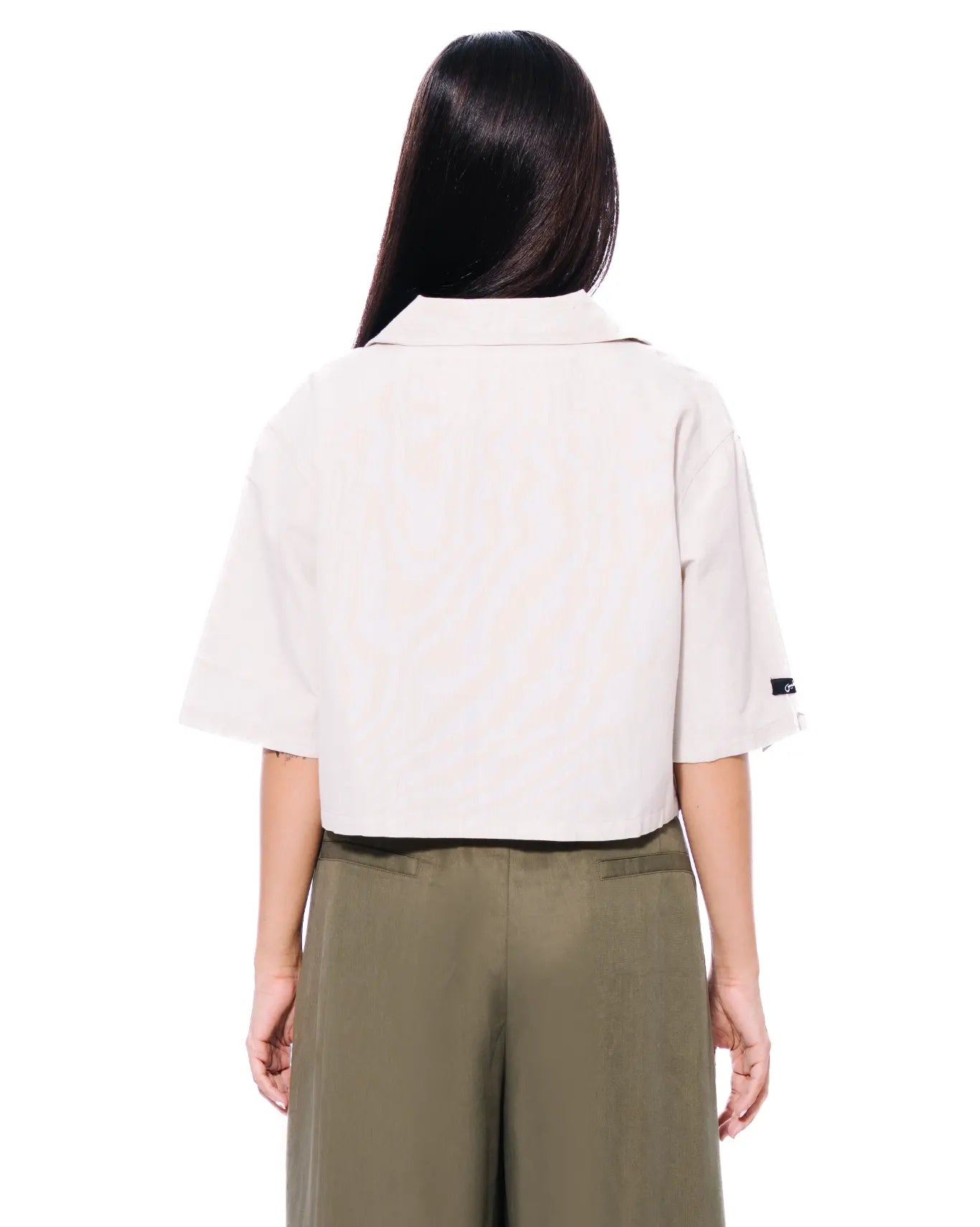 naqees beige cropped shirt cult store 3