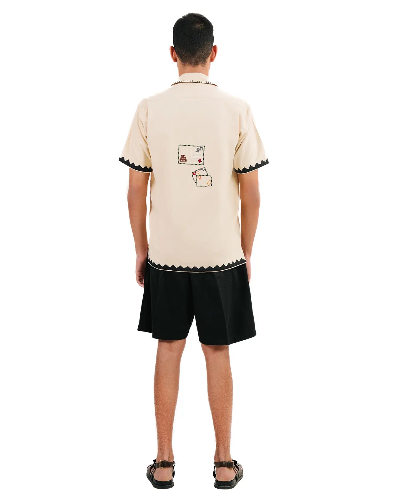 wear oga Black Letters To My Lover Shorts cult store