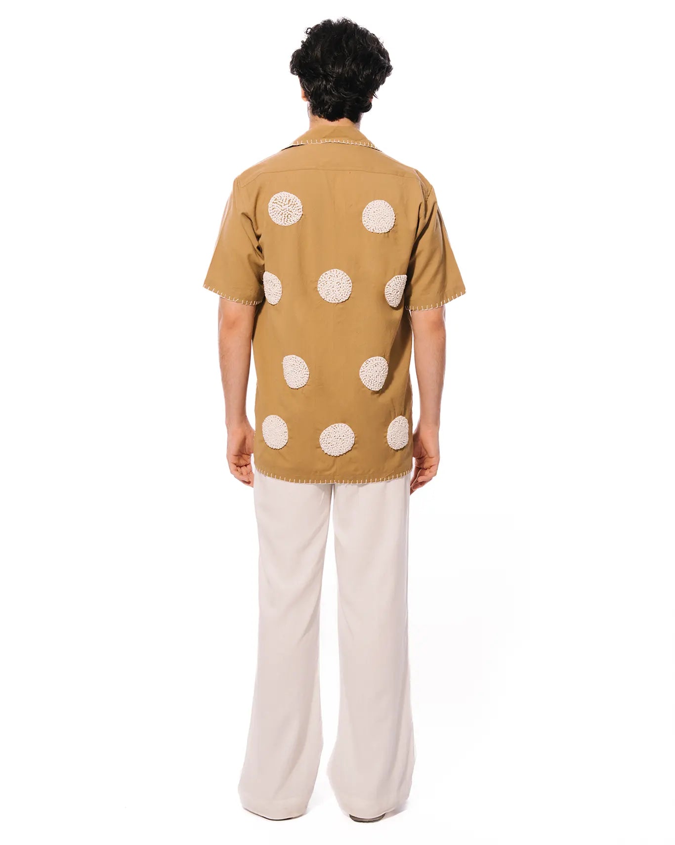wear oga Light Brown Pointilism Shirt cult men