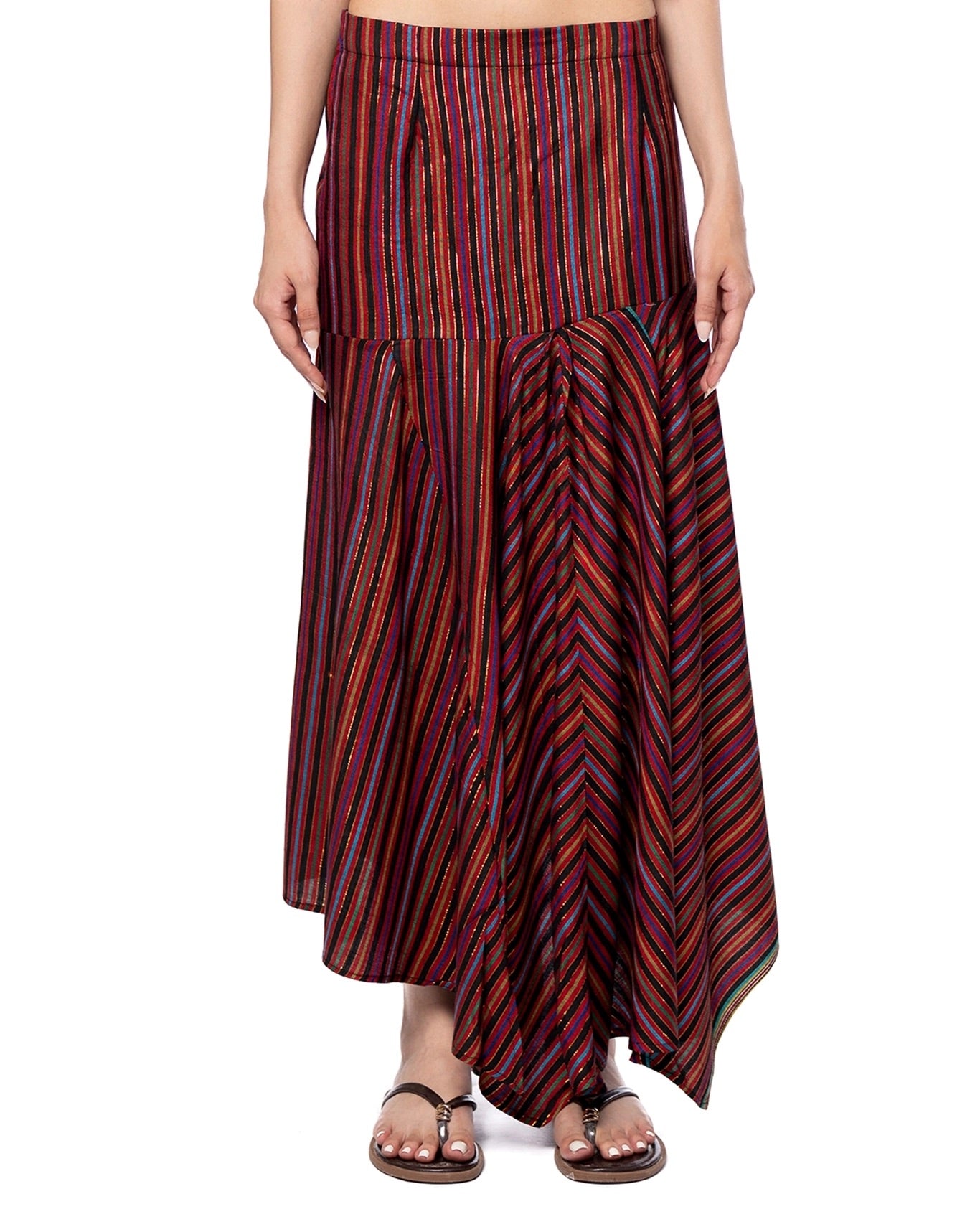 Collected XX Multicolor The Multi-Panel Dhoti Skirt - CULT - haider