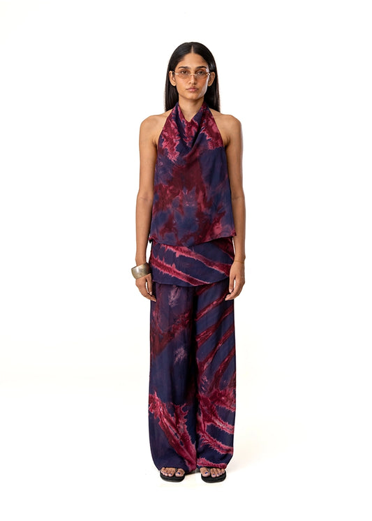 Curated Official Tie Dye Skirt Overlay Trouser Set Cut Karachi Pakistan
