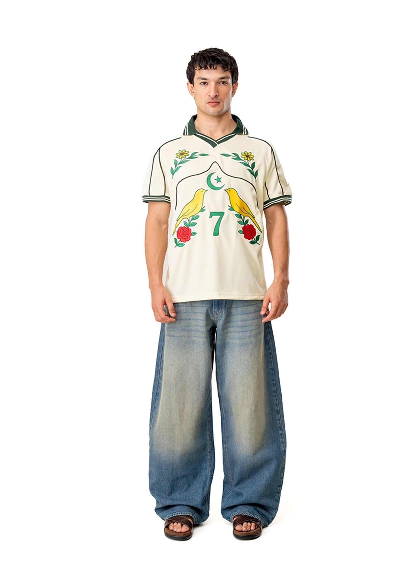 Motherland Cream Cream Embroidery Soccer Jersey #7 - CULT - haider
