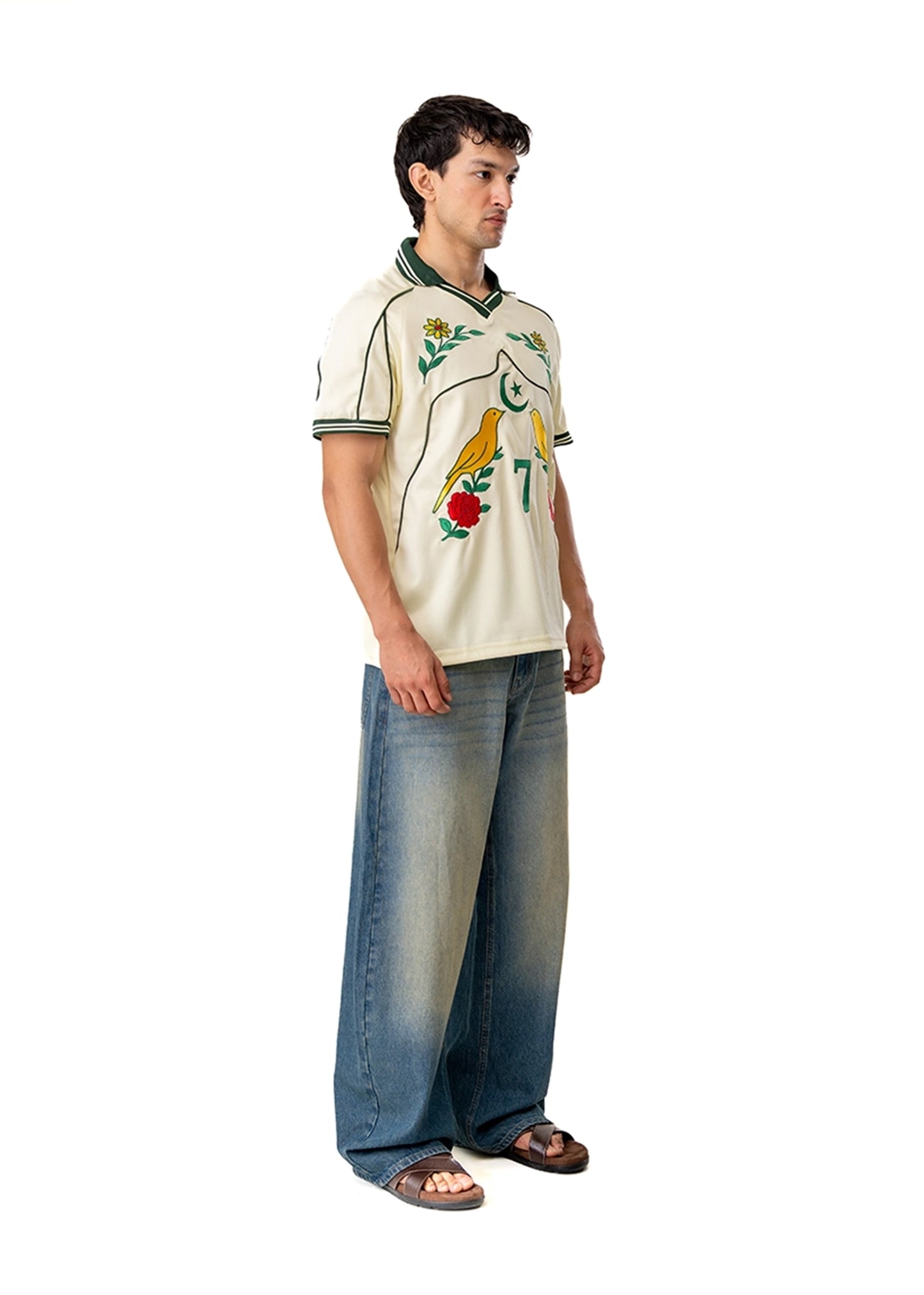 Motherland Cream Cream Embroidery Soccer Jersey #7 - CULT - haider