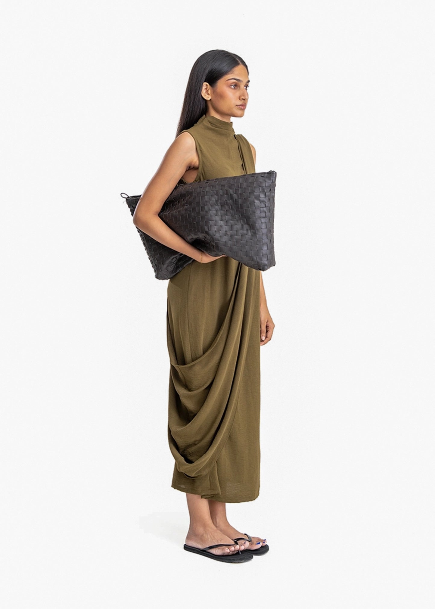 Curated Official Green Green Shoulder Drape Dress - CULT - haider