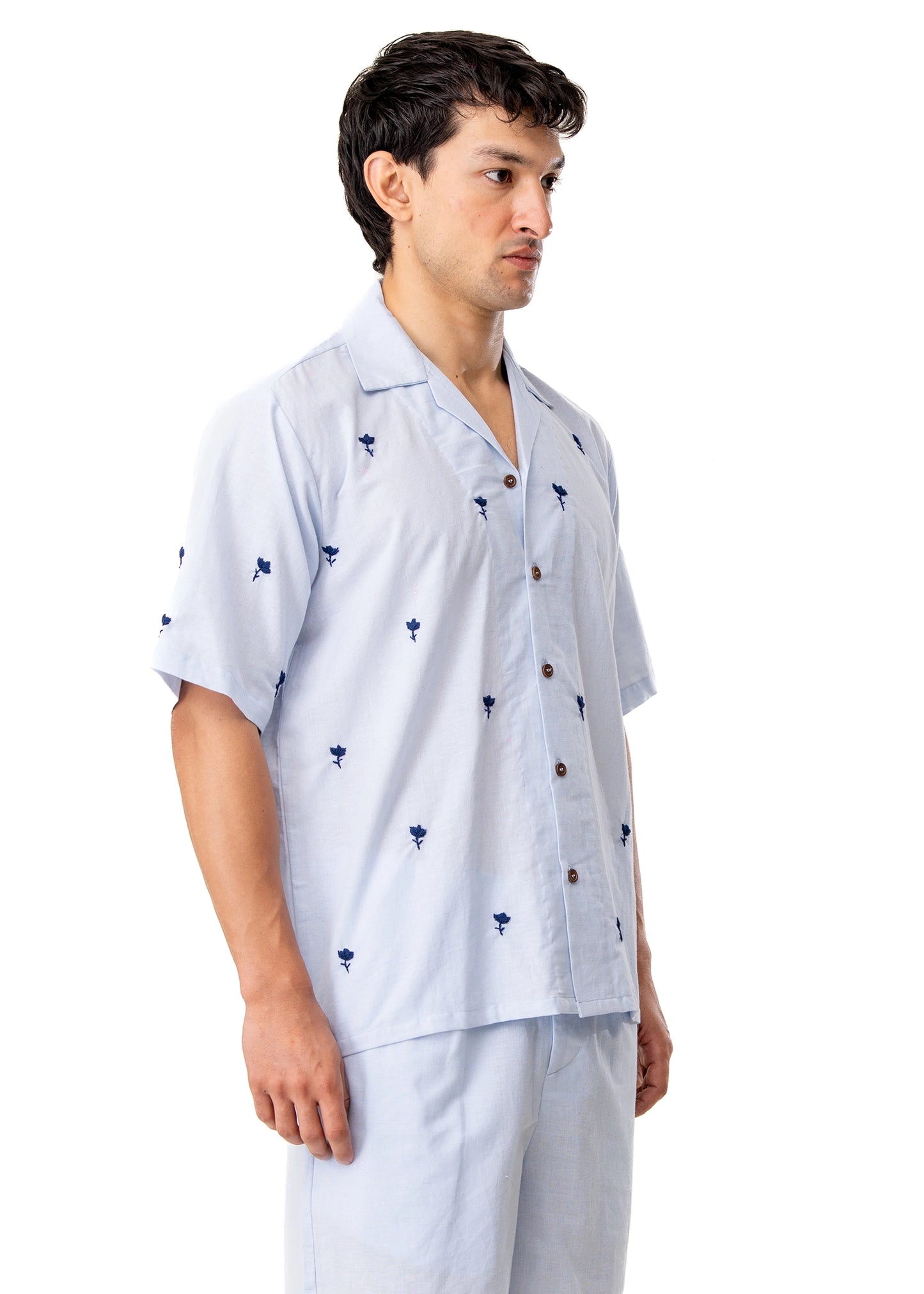 Wear Oga Blue Blue Rose Shirt - CULT - haider