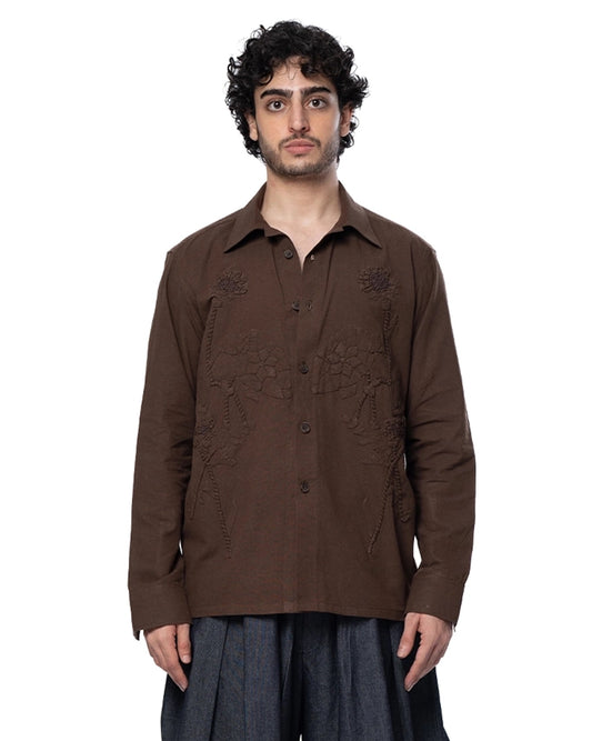 Another Sect Brown Lali Appliqued Jacket Cult Karachi Pakistan