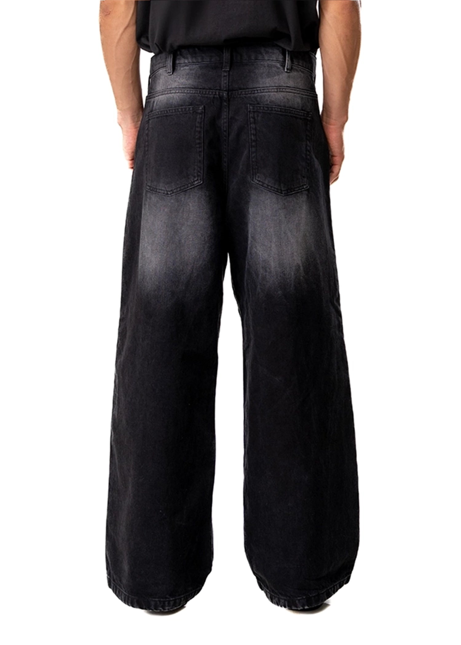 Dreams of Arthur Black Dirty Wide-Leg Denim Cuilt Karachi Pakistan