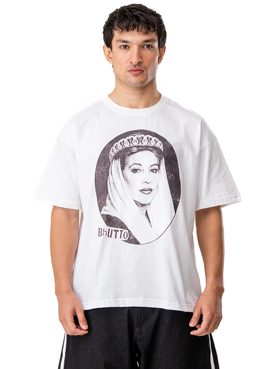 Motherland White Bhutto Tee Cult Karachi Pakistan