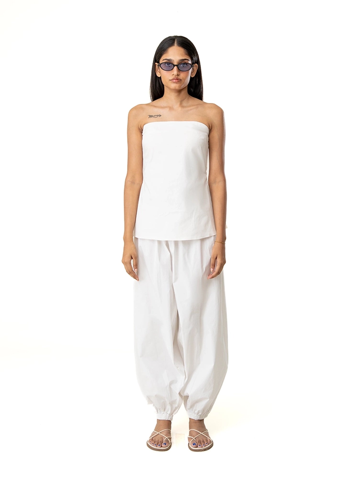 Curated Official White White Corset Top Balloon Set - CULT - haider