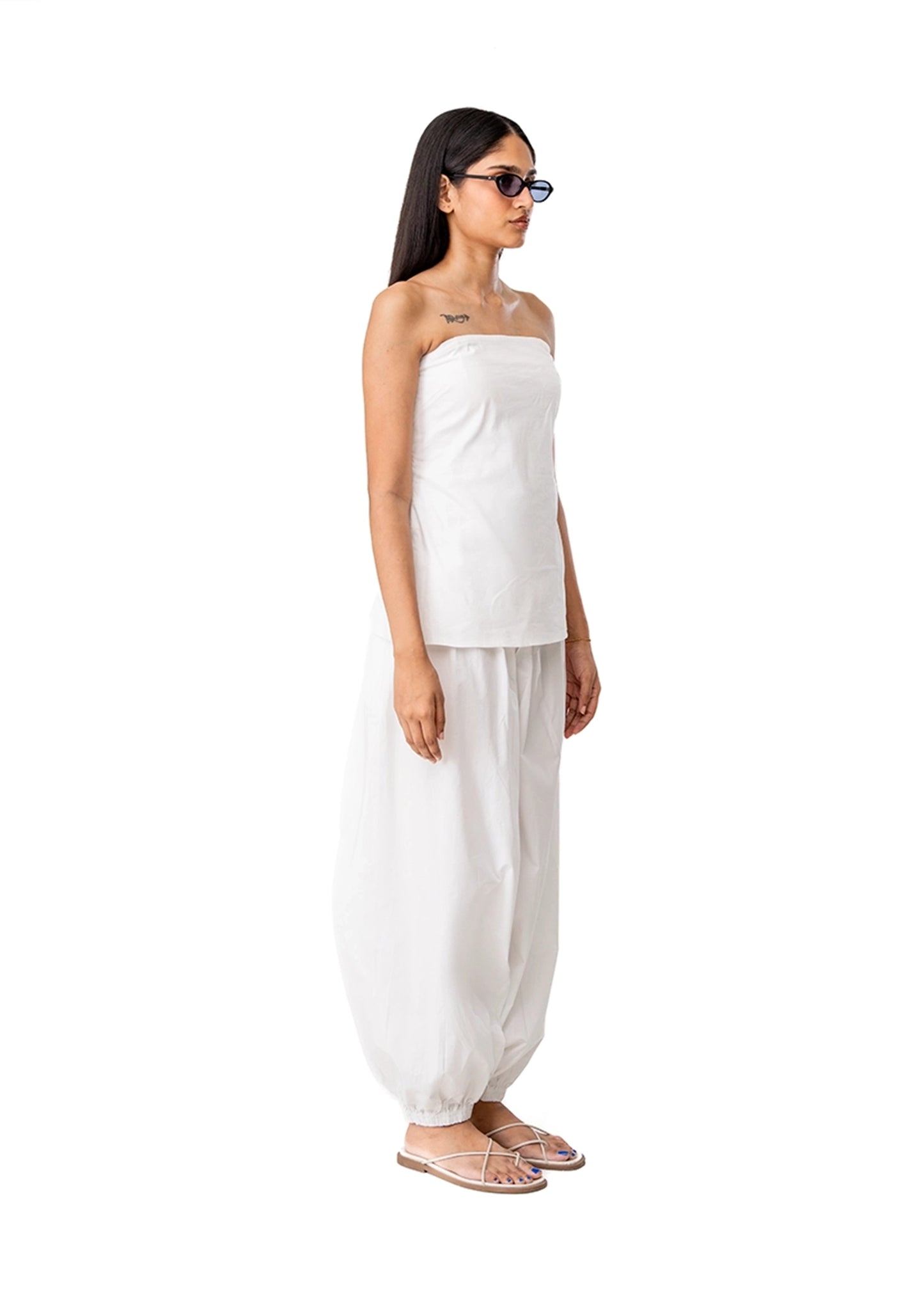 Curated Official White White Corset Top Balloon Set - CULT - haider