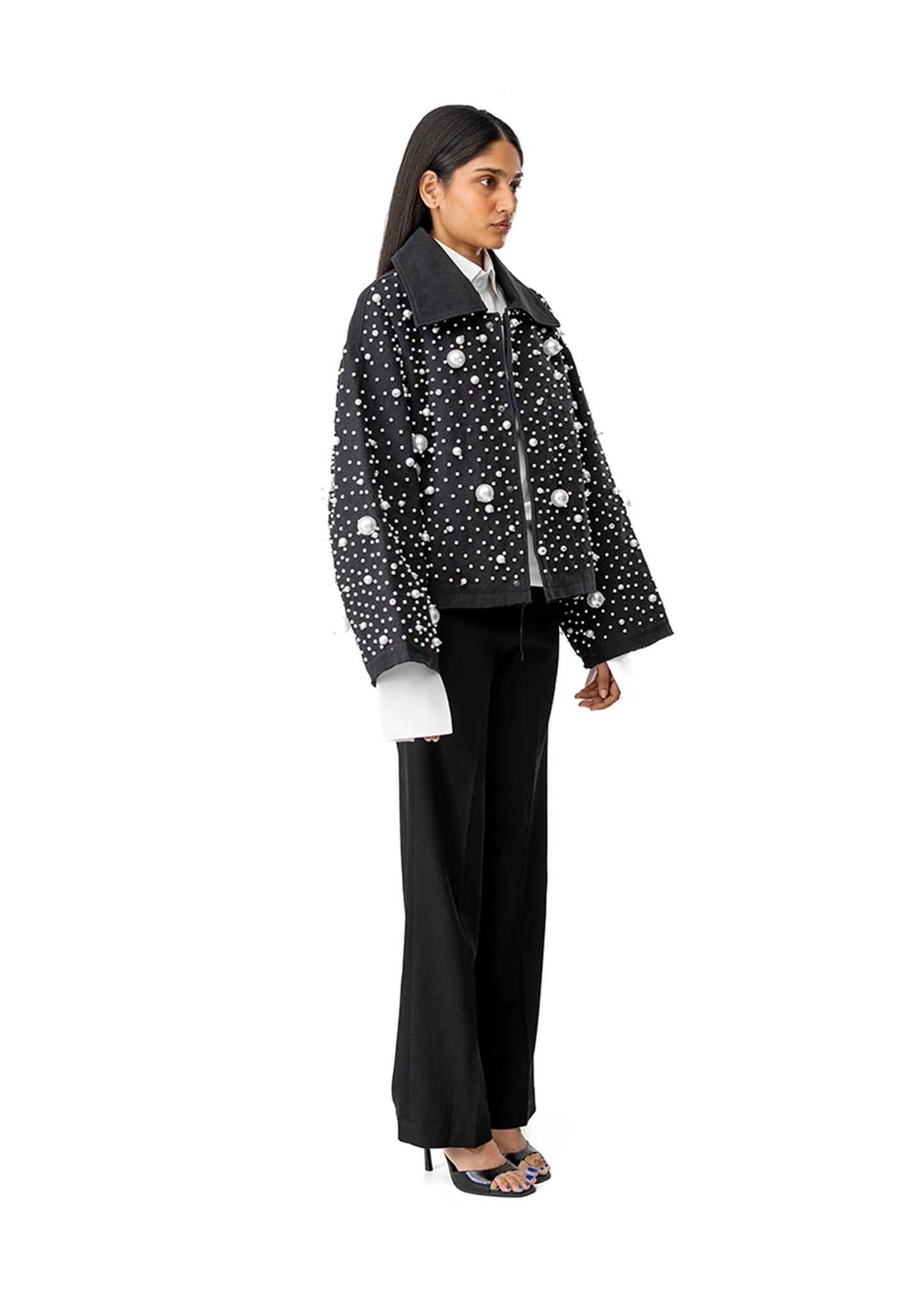 Dreams of Arthur Black Black Mother of Pearl Jacket - CULT - haider