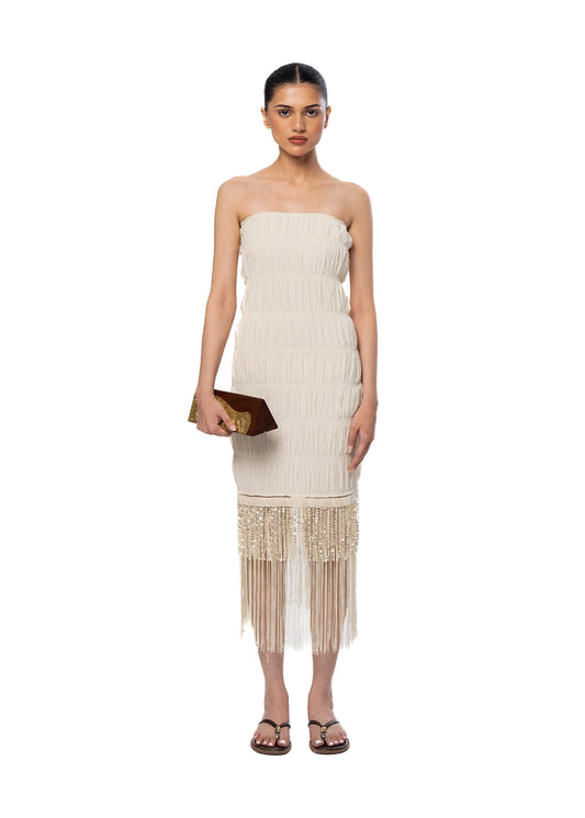 Collected XX White Tassel Dress Cult Karachi Pakistan