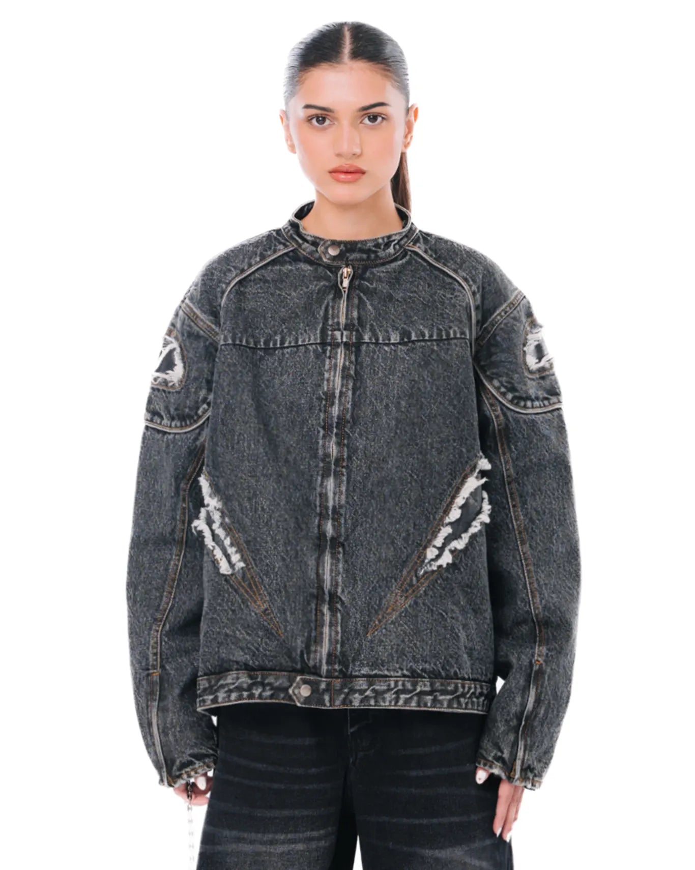 Denim Biker Jacket