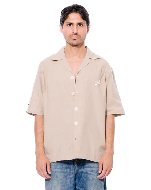 Beige Button Down Shirt