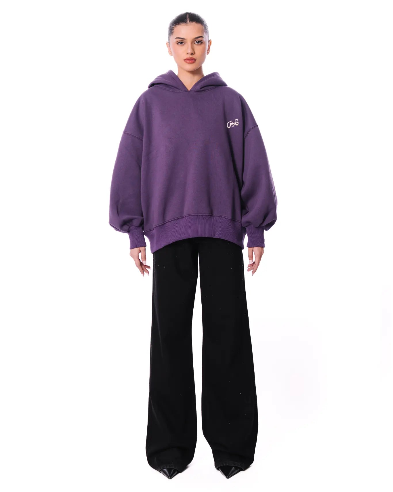Naqees Purple Purple Essential Balloon Hoodie - CULT - haider