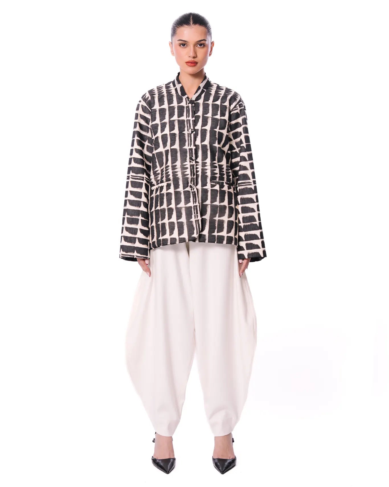 Baro Studio Black/White Mehran Hotel Jacket - CULT