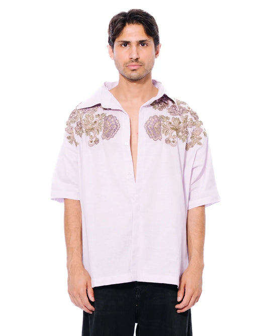 Lilac Jatt Linen Shirt