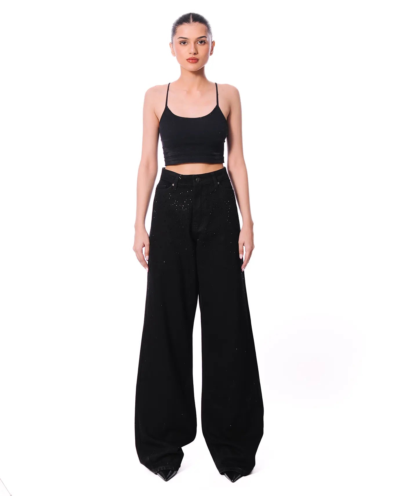 Dreams of Arthur Black Cult x DOA Rhinestone Denims - CULT