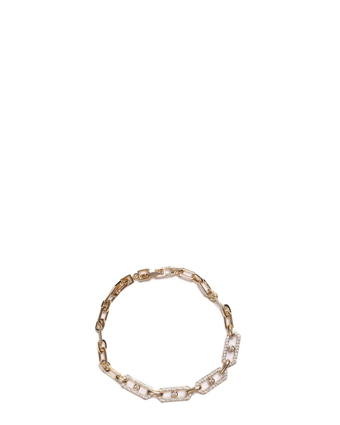 Pave Paperclip Bracelet