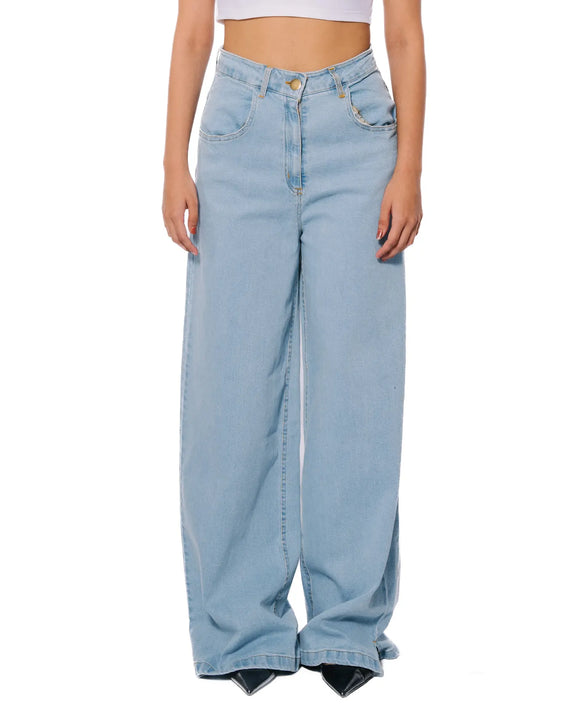 Wide Leg Denim Pants