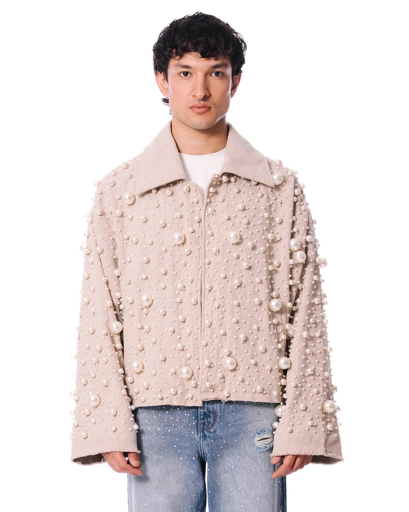 Dreams of Arthur Cream Mother of Pearl Jacket - CULT - haider