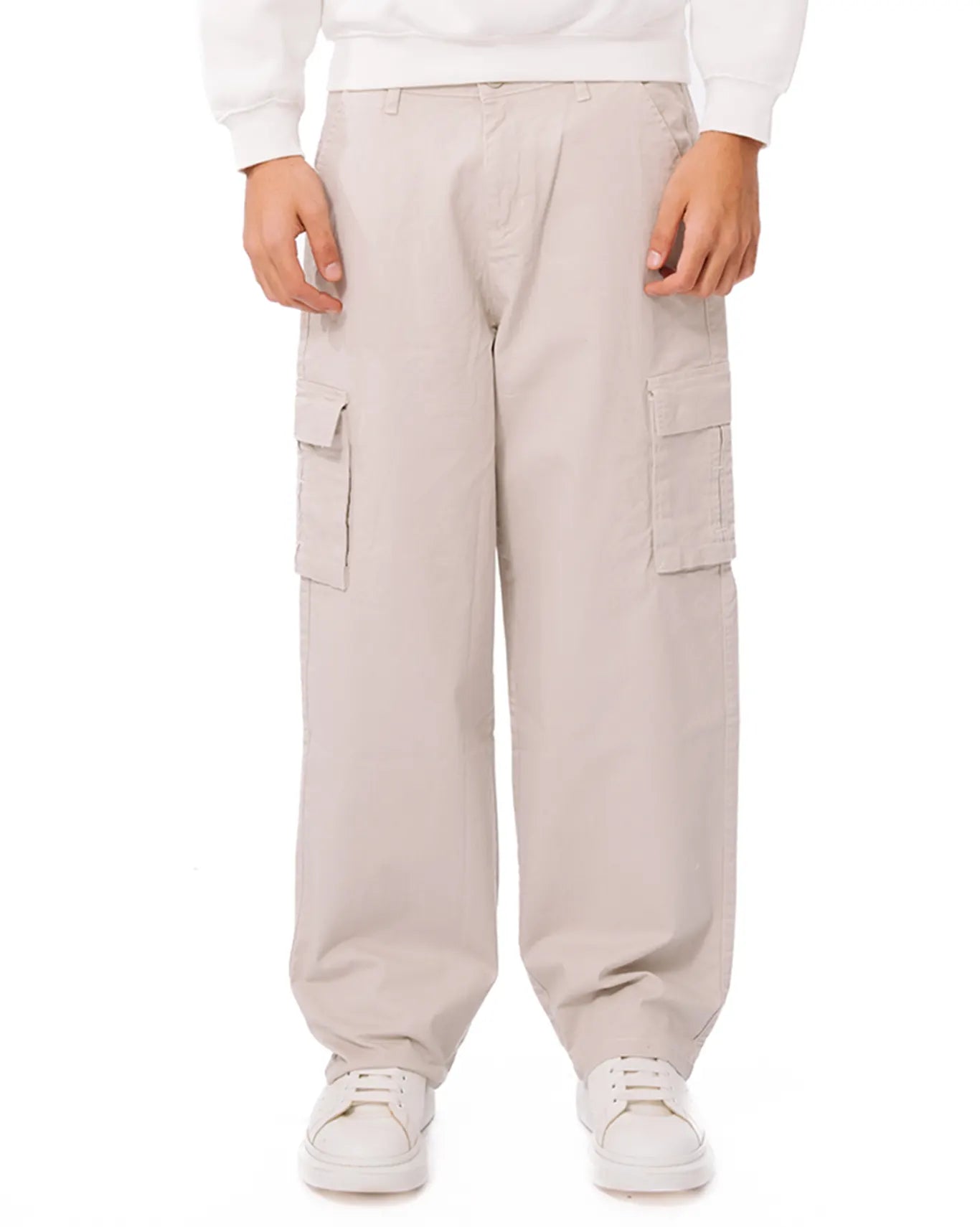 Loose Cargo Pants Beige