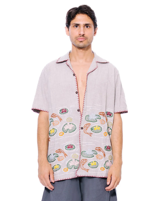 Grey Fish Pond Shirt