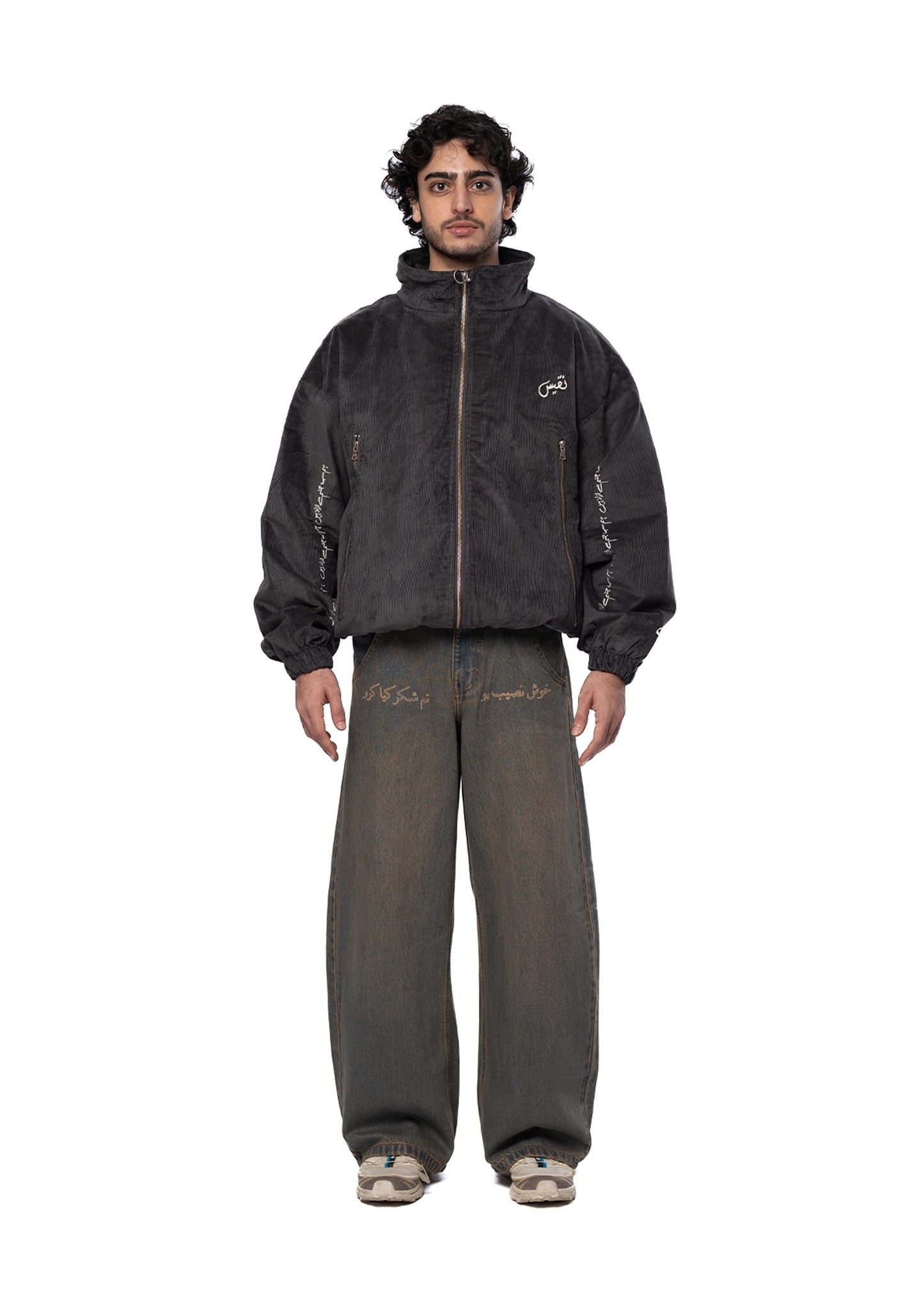 Naqees Grey Grey Shaam Corduroy Jacket - CULT - haider