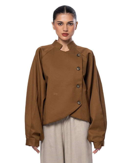 Baro Studio Brown Sculpted Jacket Cult Karachi Pakistan